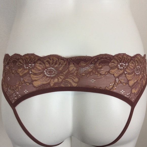 Lace Floral Sexy Lingerie For Women Crotchless G String Panty Thong - Picture 6 of 6